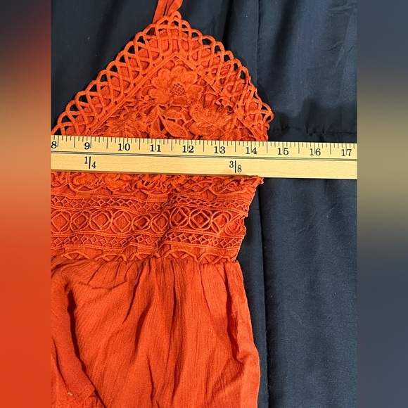 A.T.A.P Crochet Rust Red Tank Top Medium NWT - Picture 5 of 8